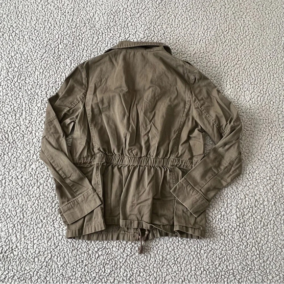 Zenana Outfitters Womens Cotton Military Green Zip & Snap Utility Jacket Size L - Picture 4 of 6